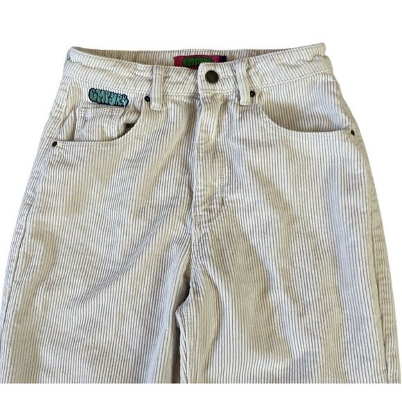Empyre Tori Sk8 Off White Corduroy Skate Pants Womens Size 3 90s Retro Cotton - Picture 3 of 14
